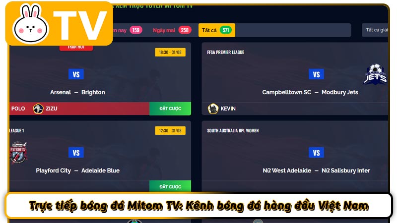 Trực tiếp bóng đá Mitom TV